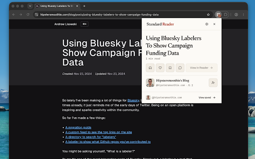 Standard Reader :: Save articles and follow publications on the standard.site network.