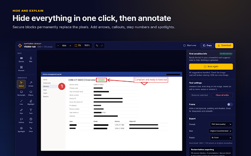 ScreenshotIT: Private Screenshot Editor :: Capture, annotate and hide sensitive info in screenshots. Finds emails, names and IDs for you. Nothing leaves your device.