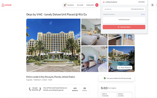 AI Powered Airbnb Listing Analyzer :: AI-generated analysis for any Airbnb listing with one click
