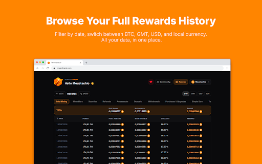 RewardTrackr :: Track and export your crypto mining rewards history to Excel for tax reporting and personal record keeping.