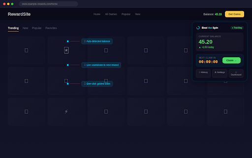 Beat the Spin - Daily Rewards Tracker :: Track daily login bonuses and free rewards across your favorite sites. Get reminders when bonuses reset so you never miss one.