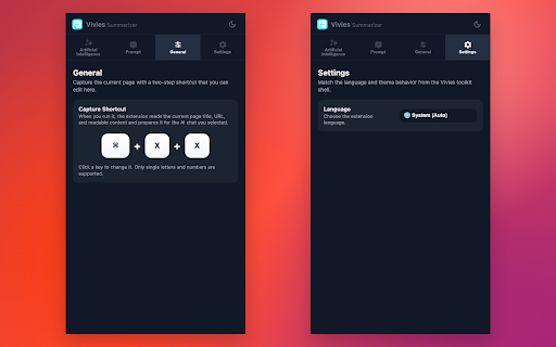 Vivies Summarizer :: Summarize articles, posts, and YouTube transcripts into your selected AI chat.