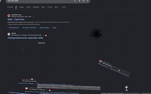 Stickman vs Orb :: Turn any webpage into a physics playground — fight as a stickman on live websites!