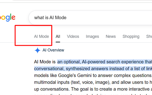 Google AI Mode Remover :: Remove the Google 'AI Mode' tab from Google Search results.