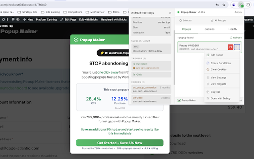 Popup Maker Debug Tools :: Debug & test Popup Maker popups on any WordPress site. Open/close popups, inspect triggers, clear cookies & more.