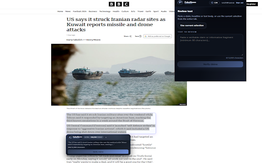 FakeNews Insight :: Revisa textos y verifica afirmaciones con evidencias FEVER sin salir del navegador.