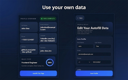 RapidFill :: Autofill job application forms instantly using your saved profile data