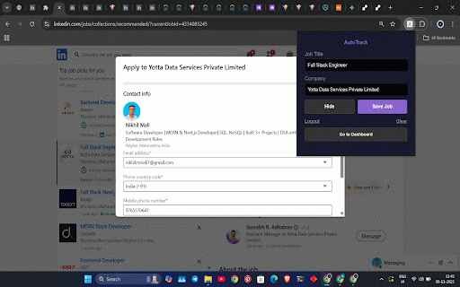 AutoTrack - Auto Job Saver :: Quickly save jobs to your dashboard.