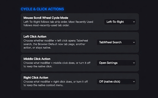 Scroll Wheel Tab Switcher :: Hold Alt and scroll your mouse wheel anywhere on the page to switch tabs. No tab bar hovering needed.