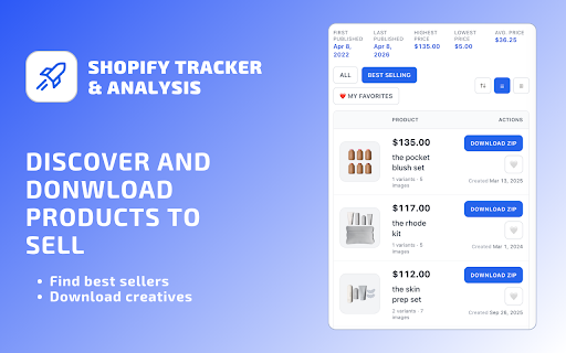 Shopify Tracker & Analysis :: Shopify tracker and analysis tool to track sales, monitor store performance, products, Facebook ads and download products