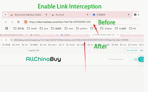 AllChinaBuy Pop Up Risk Remover & Link Converter :: Automatically Remove Pop Up Risk Reminder, converts shopping links from Reddit, Yupoo, Youtube, and Discord to AllChinaBuy Link.