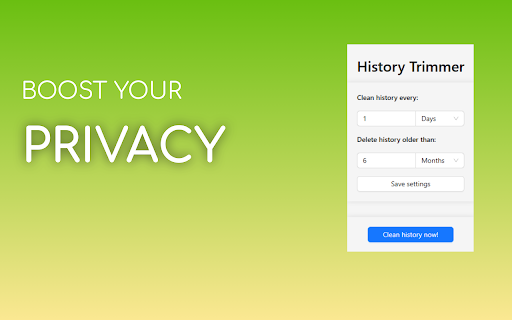 History Trimmer (Cleaner) :: Chrome extension to automatically trim and clean your browsing history