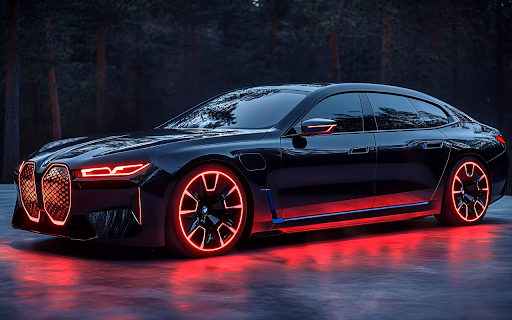 BMW i7 Neon Red Cyberpunk Luxury Live Wallpaper :: Experience futuristic luxury with BMW i7 Neon Red Cyberpunk Luxury Live Wallpaper - Gameograf