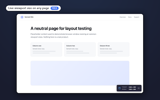 ResizeWizard — Window Resizer :: Quick, anchored window resizing with themes and sync. Efficiently resize browser windows anchored to the top-left corner.