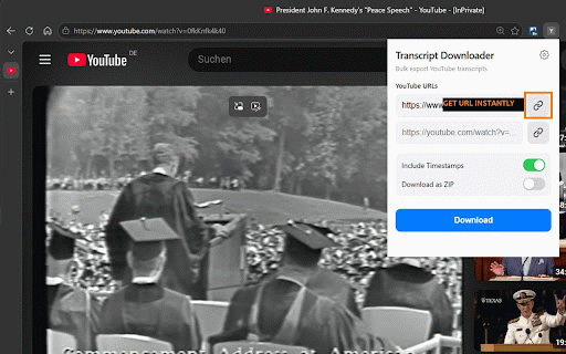 YouTube Transcript Bulk Downloader :: Bulk download YouTube transcripts easily with an elegant interface.