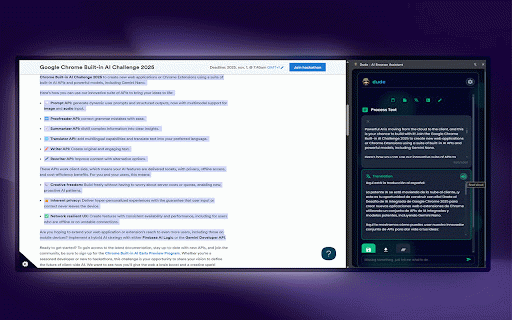 Dude - AI Browser Assistant :: AI-powered browser assistant for summarizing, translating, and validating web content