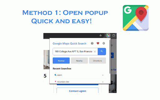 Google Maps Quick Search: Popup, Right-Click & Shortcut :: Quick access to Google Maps