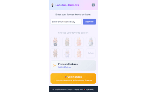 Labubuu Cursor :: Change your cursor to a cute Labubuu toy!