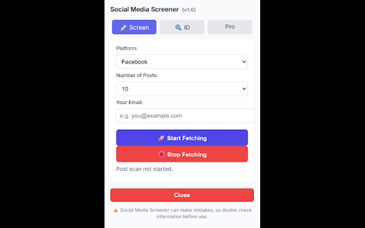 Social Media Screener :: Analyzes social media posts using AI and visualizes results
