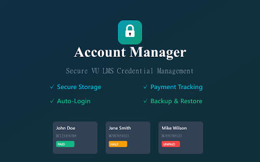 VULMS Account Manager :: VULMS Account manager with auto-login, invoices, services & fee tracking