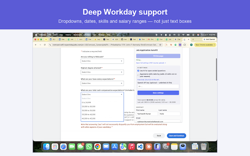 AutoFill Jobs — AI Application Autofill for Workday, Greenhouse & Lever :: Fill job applications in one click on Workday, Greenhouse, Lever, iCIMS, ADP & more. Optional AI answers for open-ended questions.