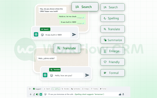 Workflow CRM :: Manage leads, contacts, and deals right from your browser - without switching tabs or losing context.