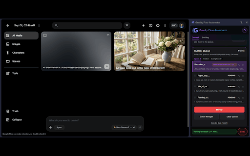 Gravity Flow Automator :: An unofficial offline-first helper for Google Flow & Gravity AI automation.