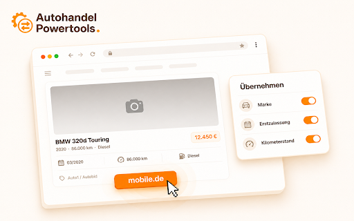 Autohandel Powertools :: Fahrzeugdaten zwischen Auto1, Autobid und mobile.de verbinden.