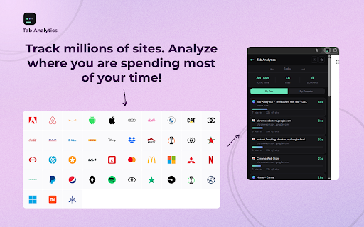 Tab Analytics – Time Spent Per Tab :: Track exactly how much time you spend on each tab and domain. Privacy-first: all data stays on your device, no external servers.
