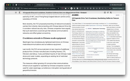 Acumen: Context-First Summariser and Reading Tool :: Instant context-aware AI summaries and vocabulary tooltips for selected text. Works on news, academic, legal, and tech articles.