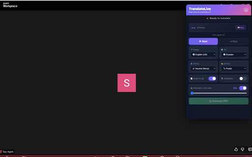 TranslateLive :: Real-time audio translation