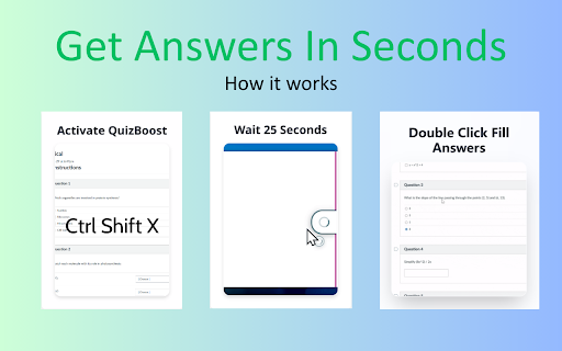 Quiz Boost AI - Smart Test Assistant, Exam Helper & Homework Quiz Solver :: Smart AI based test assistant, quiz resolver, homework helper. Solve online tests, pass exams, improve skills for skill assessments