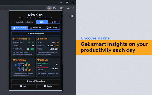 Lock In - Focus & Distraction Manager :: Manage distracting sites with tracking, blocking, and more to keep yourself locked in.