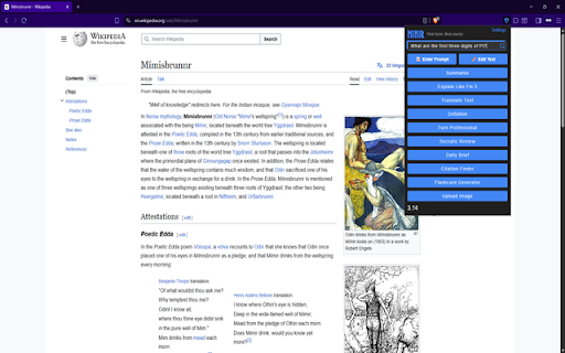 Mimir :: An AI assistant for summarizing, explaining, and refining text.