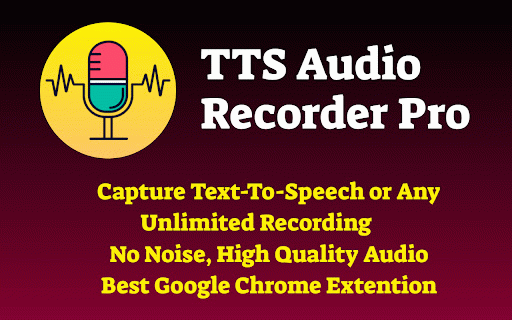TTS Audio Recorder Pro :: Captures Studio-Quality Text-to-Speech Audio for Tutorials, Projects, Presentations, & Video Editing.