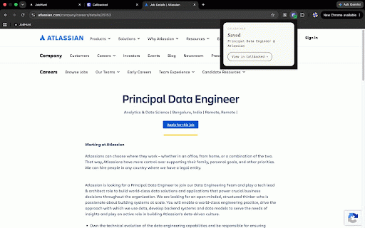 Send to Callbacked :: One-click capture of the job posting you're reading — any job board or careers page — into your Callbacked dashboard.