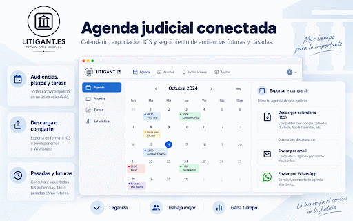 Litigant.es — OJV Sync :: Sincronización segura de causas activas y agenda judicial entre la Oficina Judicial Virtual y Litigant.es.