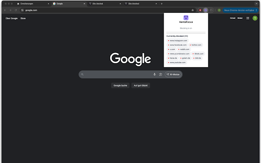 VantaFocus - Reclaim your time. Block distractions :: VantaFocus Companion Extension. Blocks distracting sites during active focus sessions.