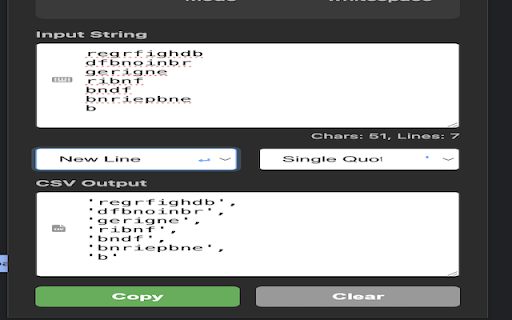 String to CSV converter :: Converts String into CSV