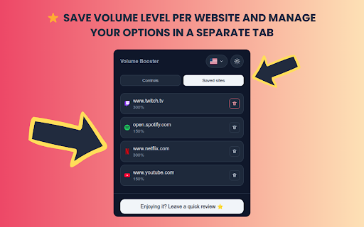 Volume Booster :: Boost audio up to 600%, mute the current page, and restore normal volume instantly.