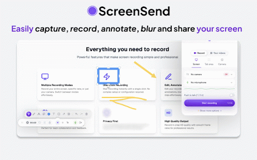 ScreenSend - Advanced Screen Recorder & Video Editor :: Free unlimited video capture tool to record, edit, share videos instantly.