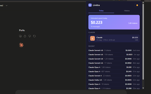 Limitra - Claude Usage Tracker :: Track your Claude AI token usage, costs, and rate limits.