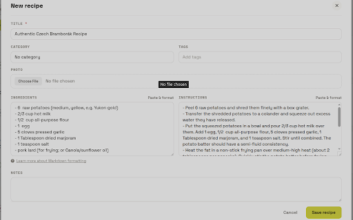 Recipe Book Clipper :: Save recipes from any website to your Recipe Book.