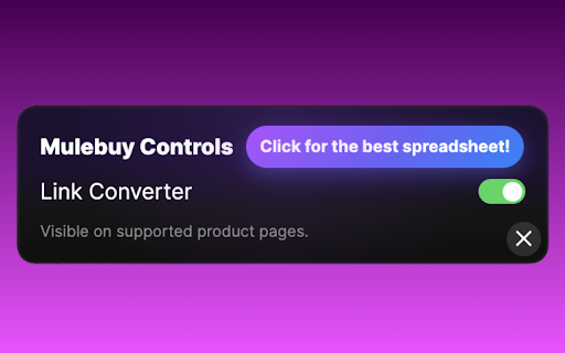 Mulebuy Link Converter :: Converts agent links to Mulebuy, and provides quick in-page controls.