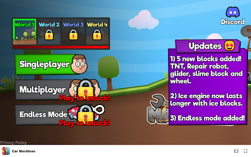 Car Machines - Test your driving and building skills to the limit! :: Rev your engines and conquer thrilling terrains in Car Machines, the ultimate driving and building adventure!