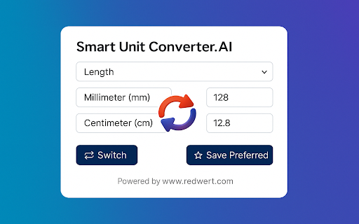 Smart Unit Converter.AI :: Convert units instantly using AI. Supports length, weight, volume, and more – directly from any webpage.