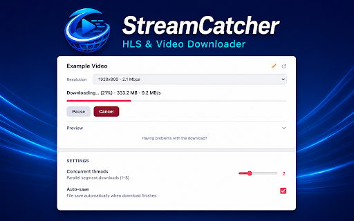 StreamCatcher - HLS & Video Downloader :: Find and download HLS streams and MP4 videos from any website.
