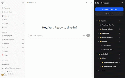 Folder Brick - Gemini & ChatGPT Folders :: Organize your AI chat conversations with folders and bookmarks