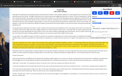 Read Aloud Auto Next (Novel Reader) :: Read novels/articles aloud with natural voices and auto-next-page navigation.