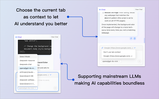 ScriptGenie AI:Generate Scripts With AI Chat(Tampermonkey Compatible) :: AI-powered Browser Script Generator , compatible with Tampermonkey and supports ChatGPT, Claude, DeepSeek and more.